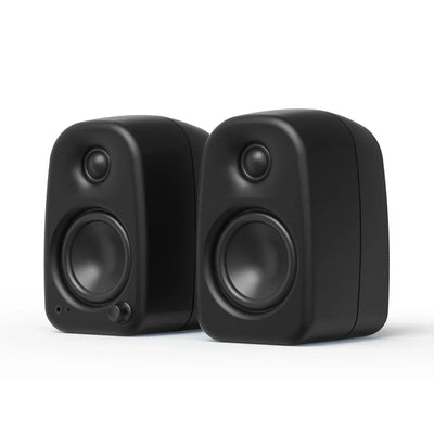Kanto UKI 100W Bluetooth Desktop Speakers With SPW3 Universal Speaker Wall Mount Black