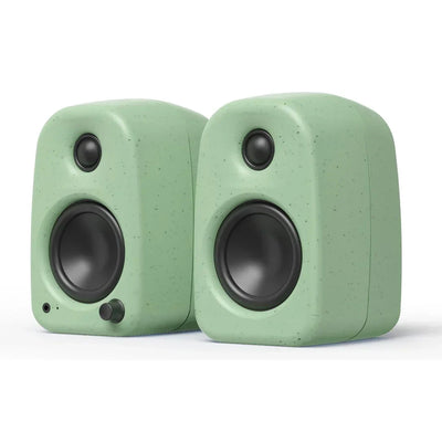 Kanto UKI 100W Bluetooth Desktop Speakers With SPW3 Universal Speaker Wall Mount Green