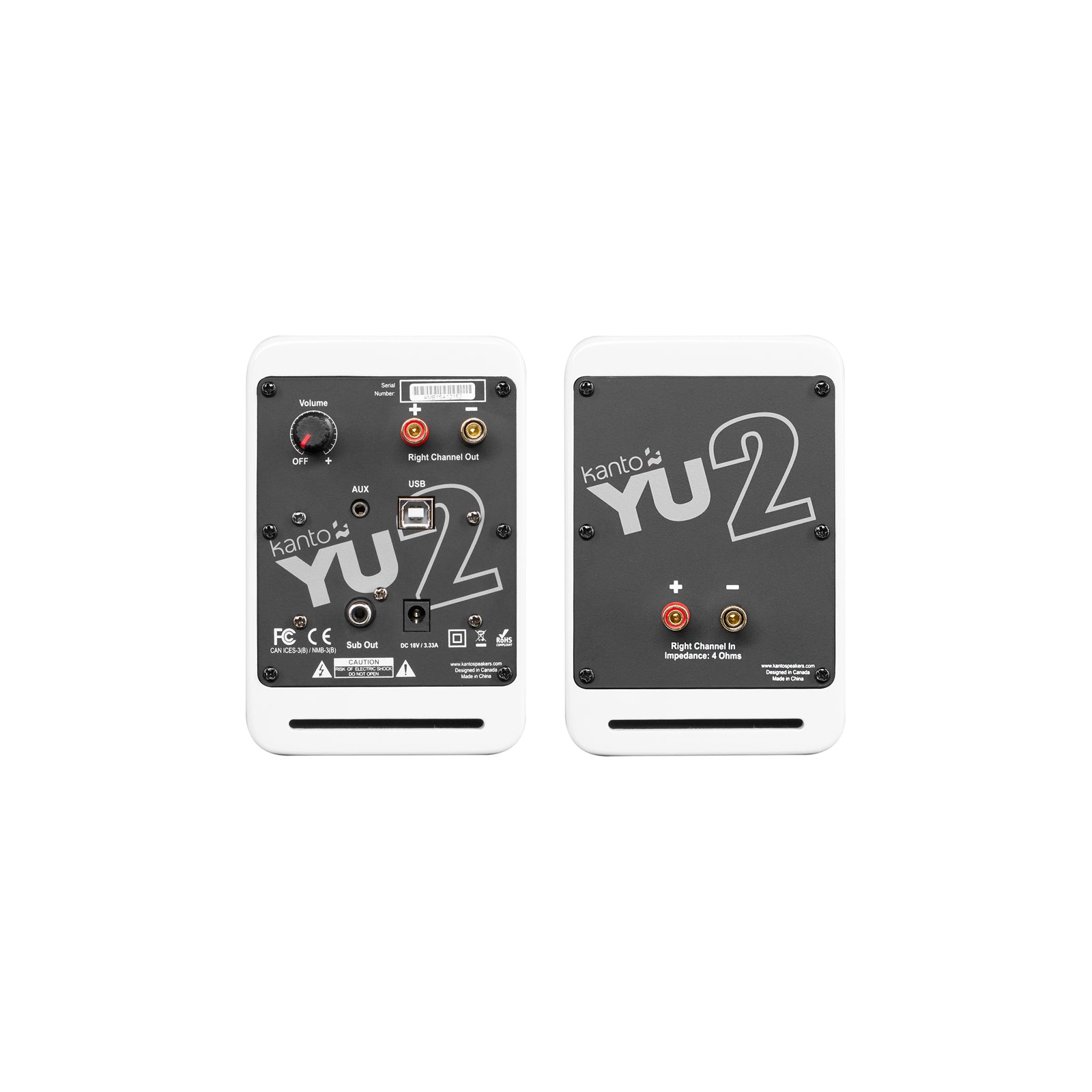 Kanto YU2 Powered Desktop Speakers Matte White
