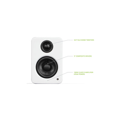 Kanto YU2 Powered Desktop Speakers Matte White