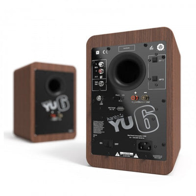 Kanto YU6 Powered Bookshelf Speakers With Bluetooth Walnut