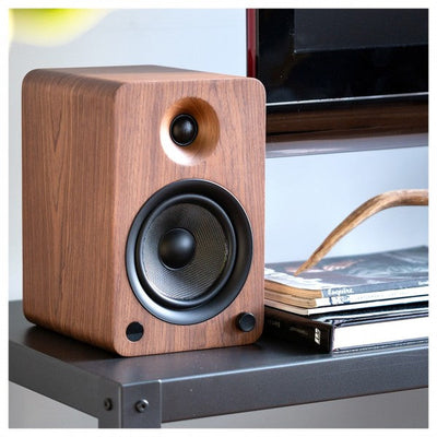 Kanto YU6 Powered Bookshelf Speakers With Bluetooth Walnut