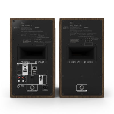 Klipsch The Fives II Active Bookshelf Speakers Pair - Walnut
