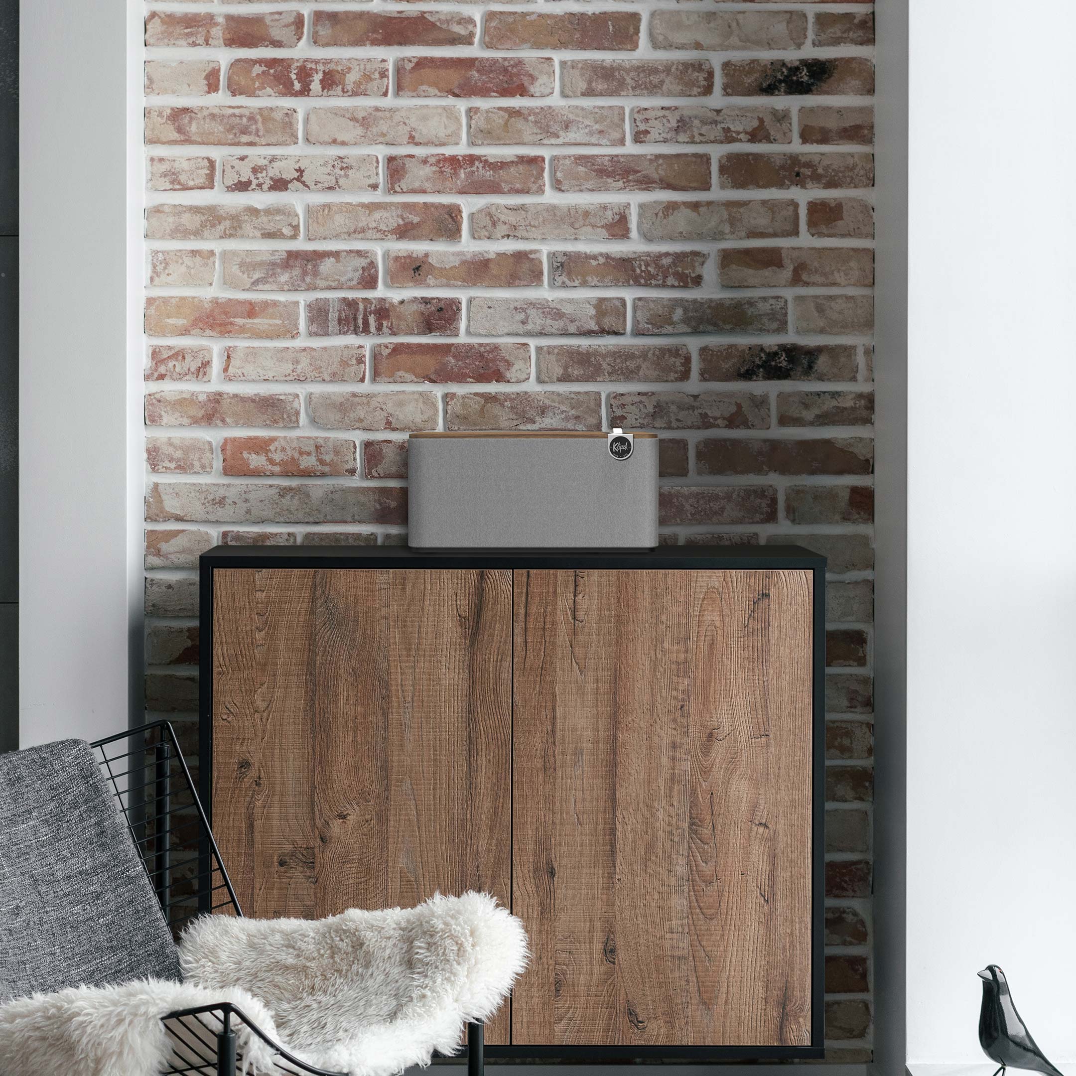 Klipsch The Three Plus Premium Multiroom Bluetooth Wireless Speaker Walnut