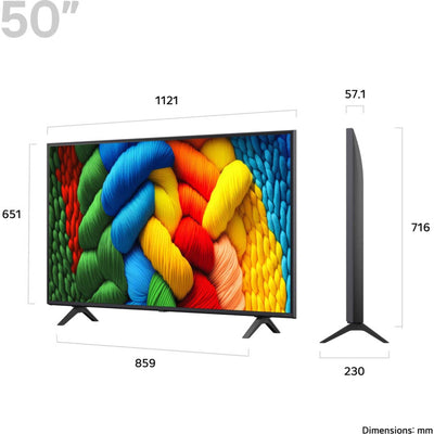 LG 50NANO80A6B 50 Inch NanoCell AI NANO80 4K Ultra HD HDR Smart TV