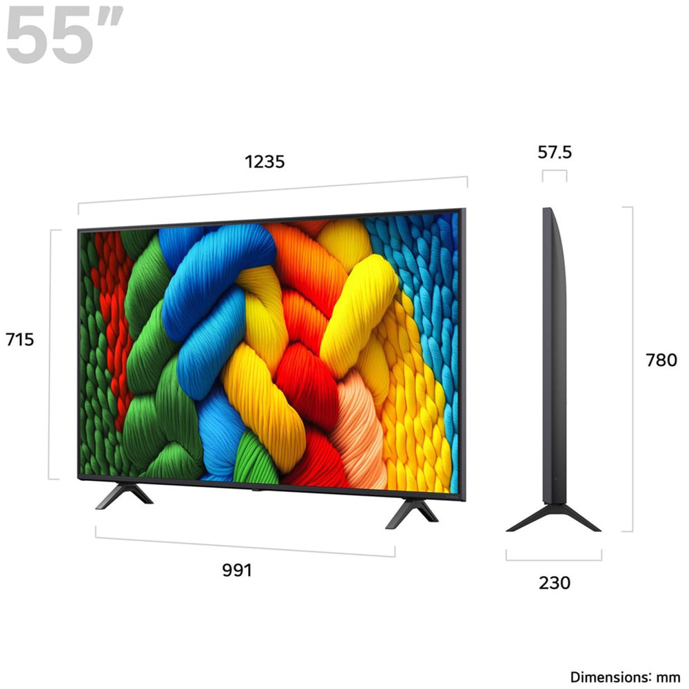 LG 55NANO80A6B 55 Inch NanoCell AI NANO80 4K Ultra HD HDR Smart TV