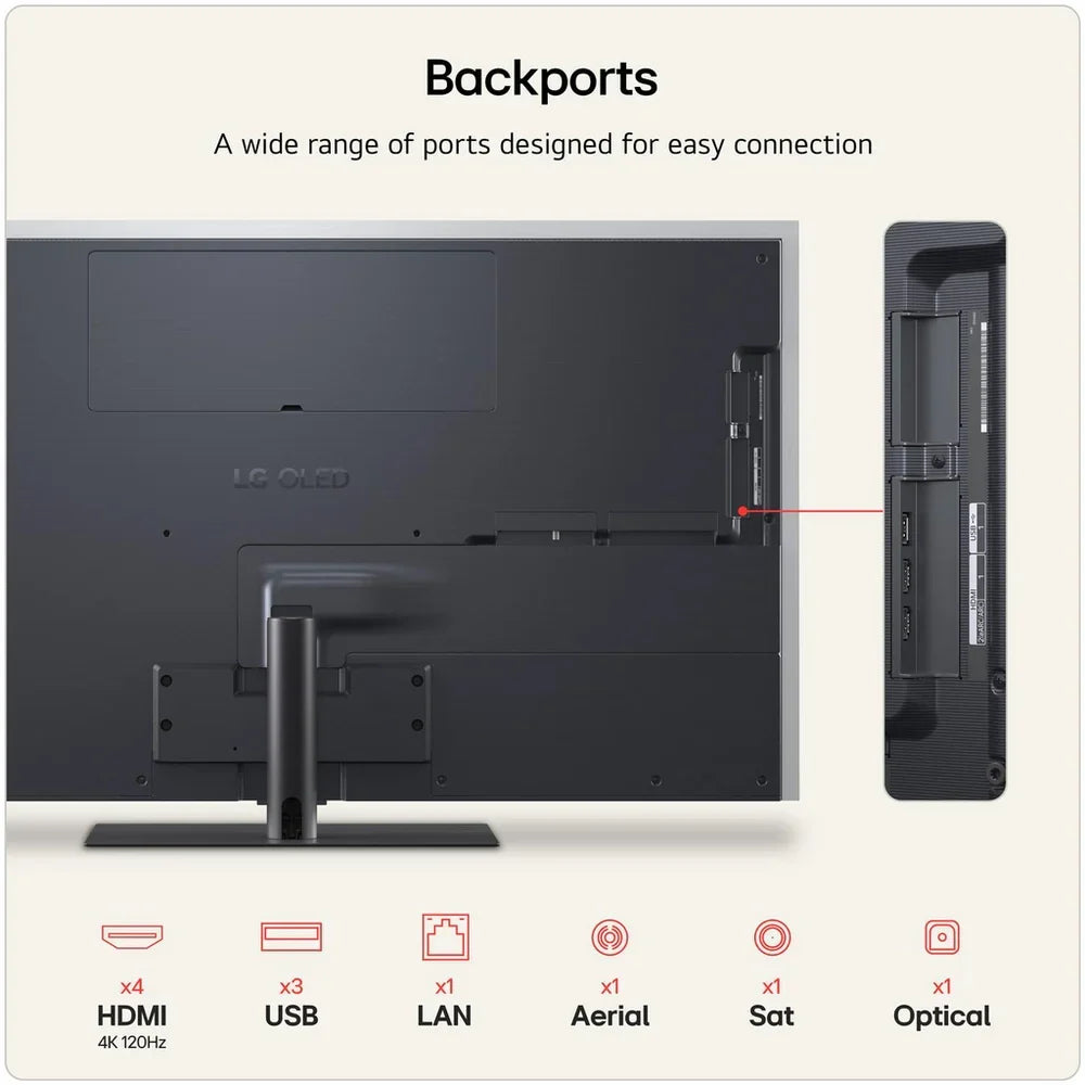 LG OLED55G66LS 55 Inch OLED Evo AI G6 4K Ultra HD HDR Smart TV (Stand Version) 2026