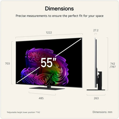 LG OLED55G66LS 55 Inch OLED Evo AI G6 4K Ultra HD HDR Smart TV (Stand Version) 2026