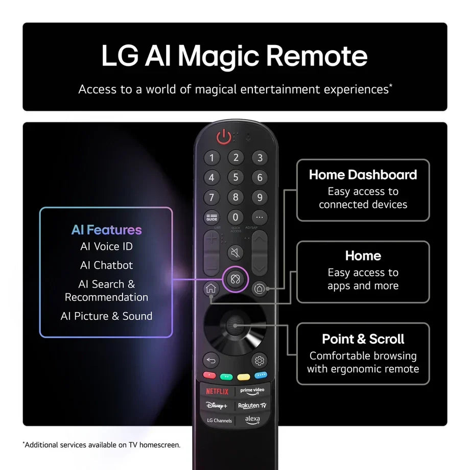 LG OLED65G56LS 65 Inch OLED Evo AI G5 4K Ultra HD HDR Smart TV