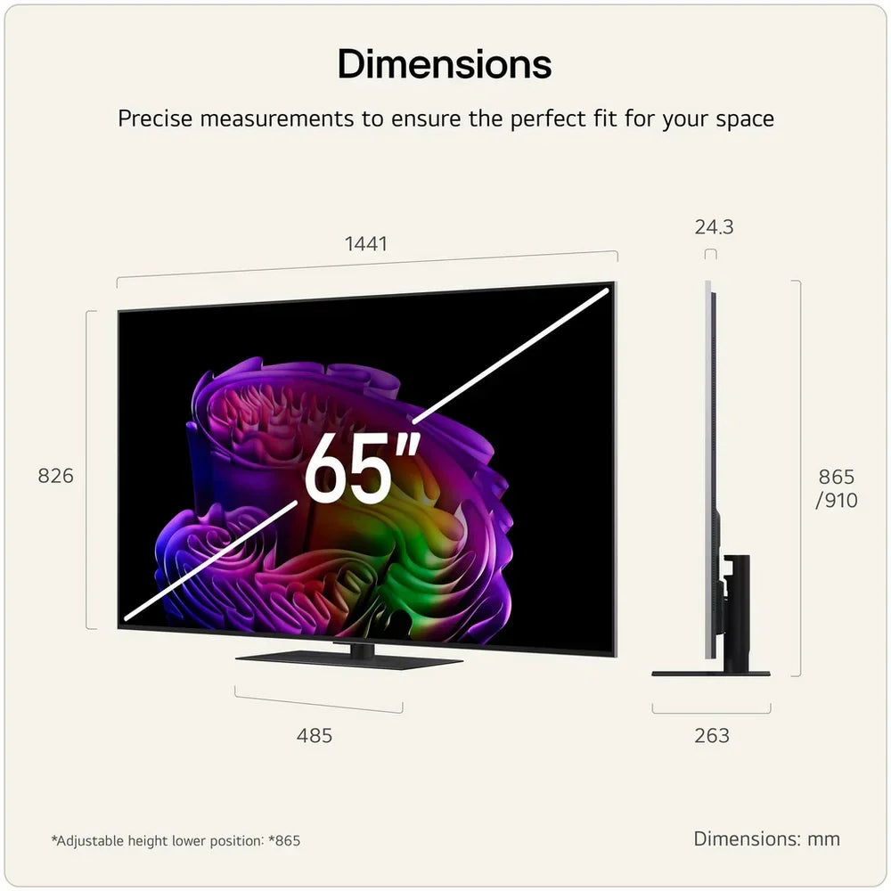 LG OLED65G66LS 65 Inch OLED Evo AI G6 4K Ultra HD HDR Smart TV (Stand Version) 2026