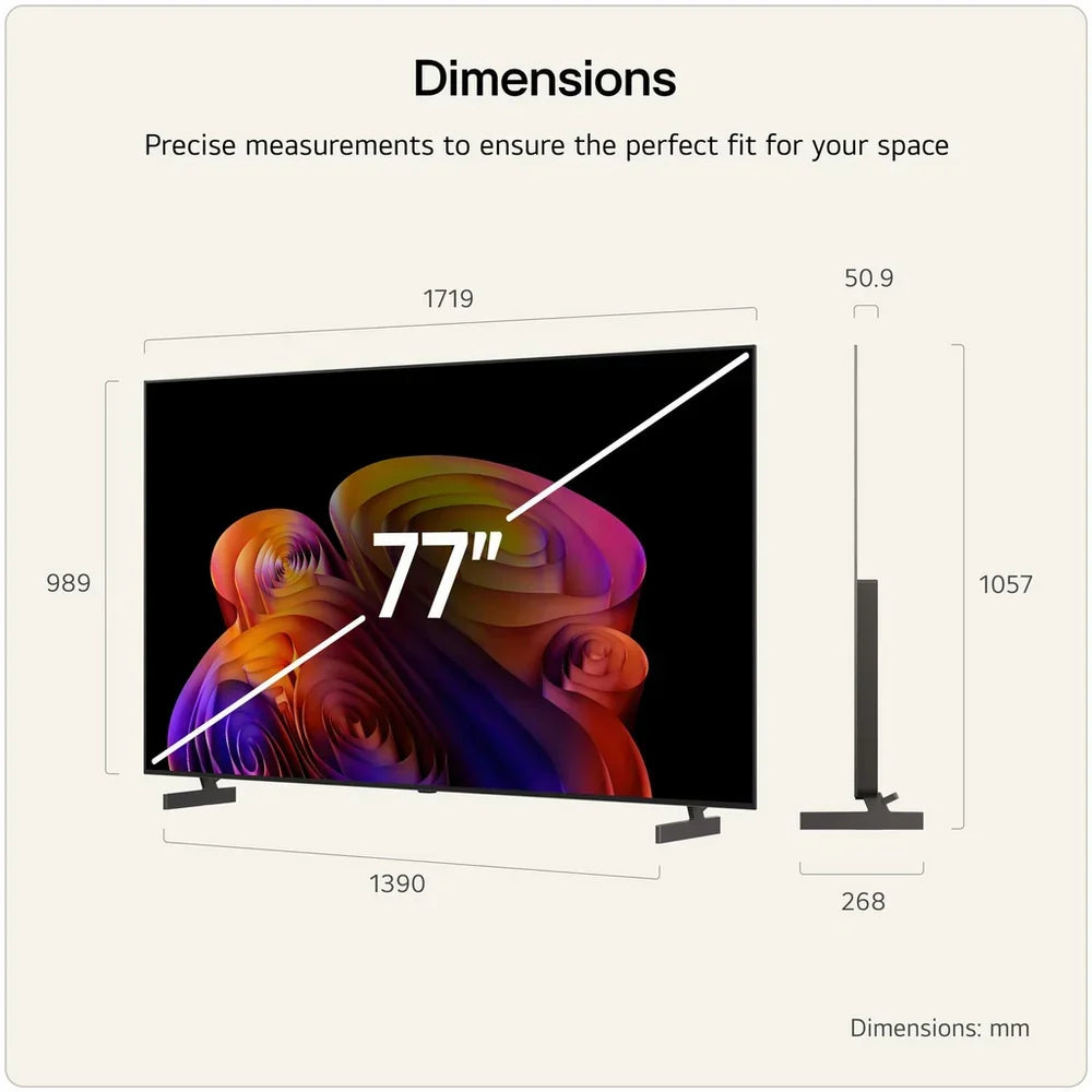 LG OLED77B6ELC 77 Inch OLED AI B6 4K Ultra HD HDR Smart TV 2026