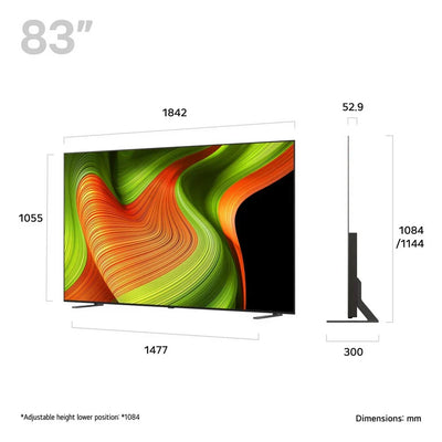 LG OLED83B56LA 83 Inch OLED AI B5 4K Ultra HD HDR Smart TV