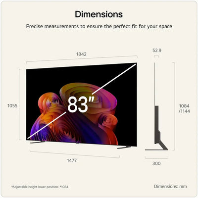 LG OLED83B6ELB 83 Inch OLED 4K Ultra HD HDR Smart AI TV 2026