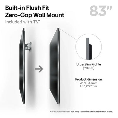 LG OLED83G54LW 83 Inch OLED evo AI G5 OLEDG54LW 4K Ultra HD HDR Smart TV - Wall mount version
