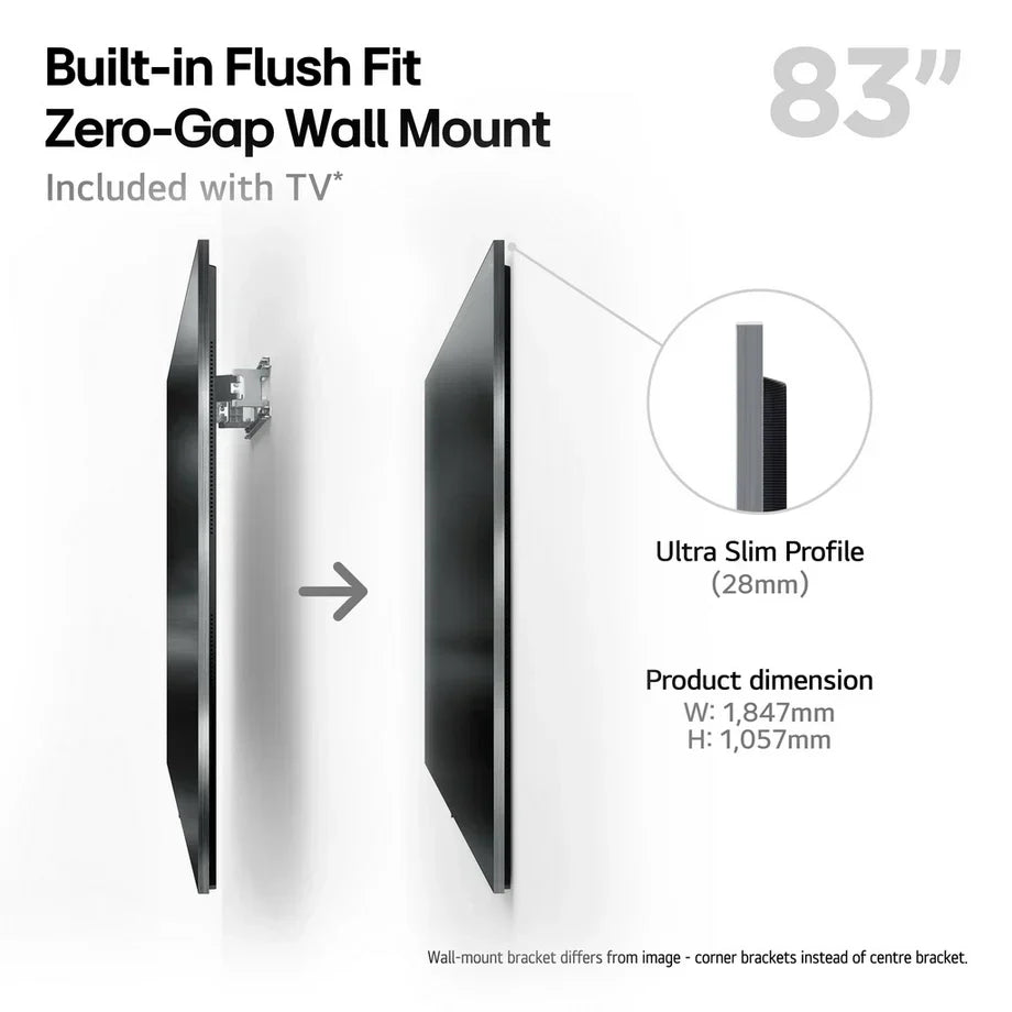 LG OLED83G54LW 83 Inch OLED evo AI G5 OLEDG54LW 4K Ultra HD HDR Smart TV - Wall mount version