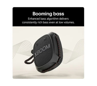 LG XG2T xboom Go Portable Wireless Speaker with Bluetooth Military Grade - Black
