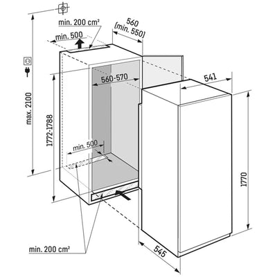 Liebherr Plus SIFNSE5128 Frost Free Fully Integrated Upright Freezer