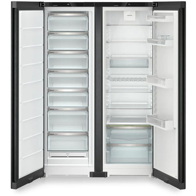 Liebherr XRFBD5220 677L Freestanding No Frost Black Side by Side Fridge Freezer in Black Steel