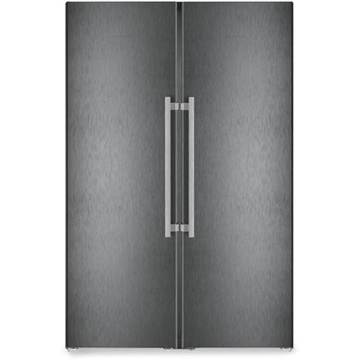 Liebherr XRFBS5295 665L No Frost Freestanding Side by Side Fridge Freezer with Ice Maker in Black Steel
