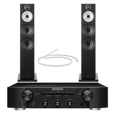 Marantz PM6007 2.2ch Integrated Amplifier with Bowers and Wilkins 603 S3 Floorstanding Speakers Black HiFi Package