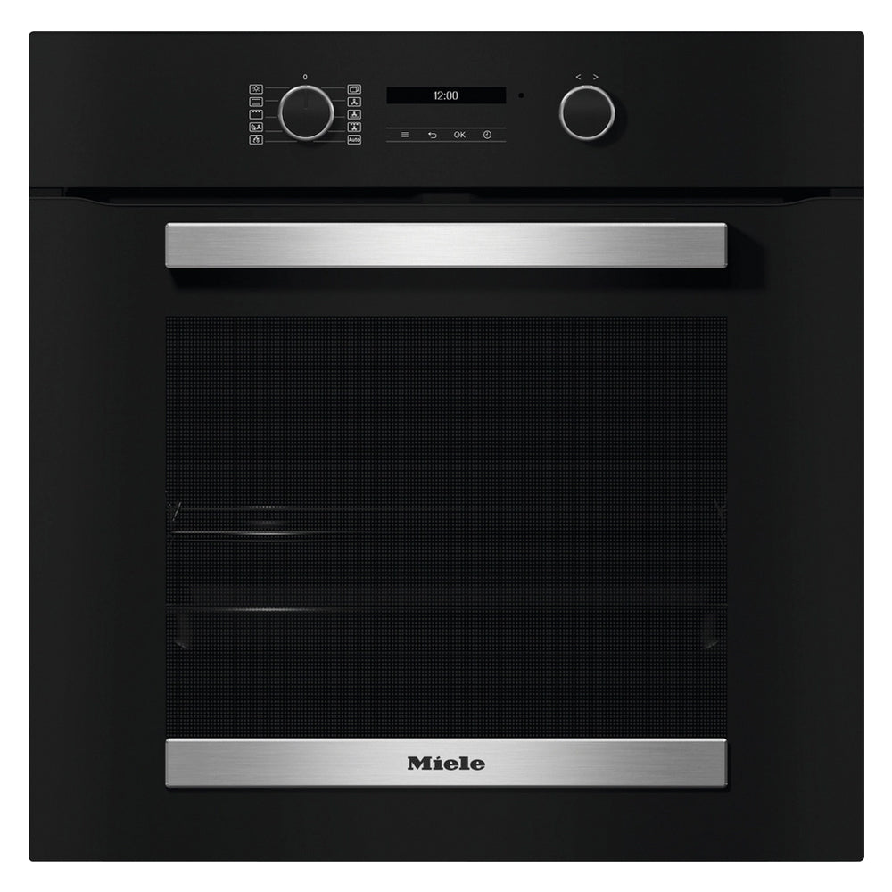 Miele H 2465 BP Built-In Electric Single Oven with Pyrolytic Cleaning Black - A+ Rated
