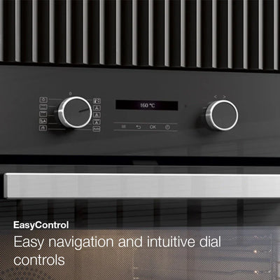 Miele H 2465 BP Built-In Electric Single Oven with Pyrolytic Cleaning Black - A+ Rated