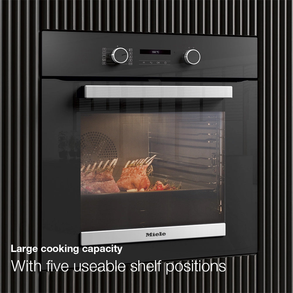 Miele H 2465 BP Built-In Electric Single Oven with Pyrolytic Cleaning Black - A+ Rated