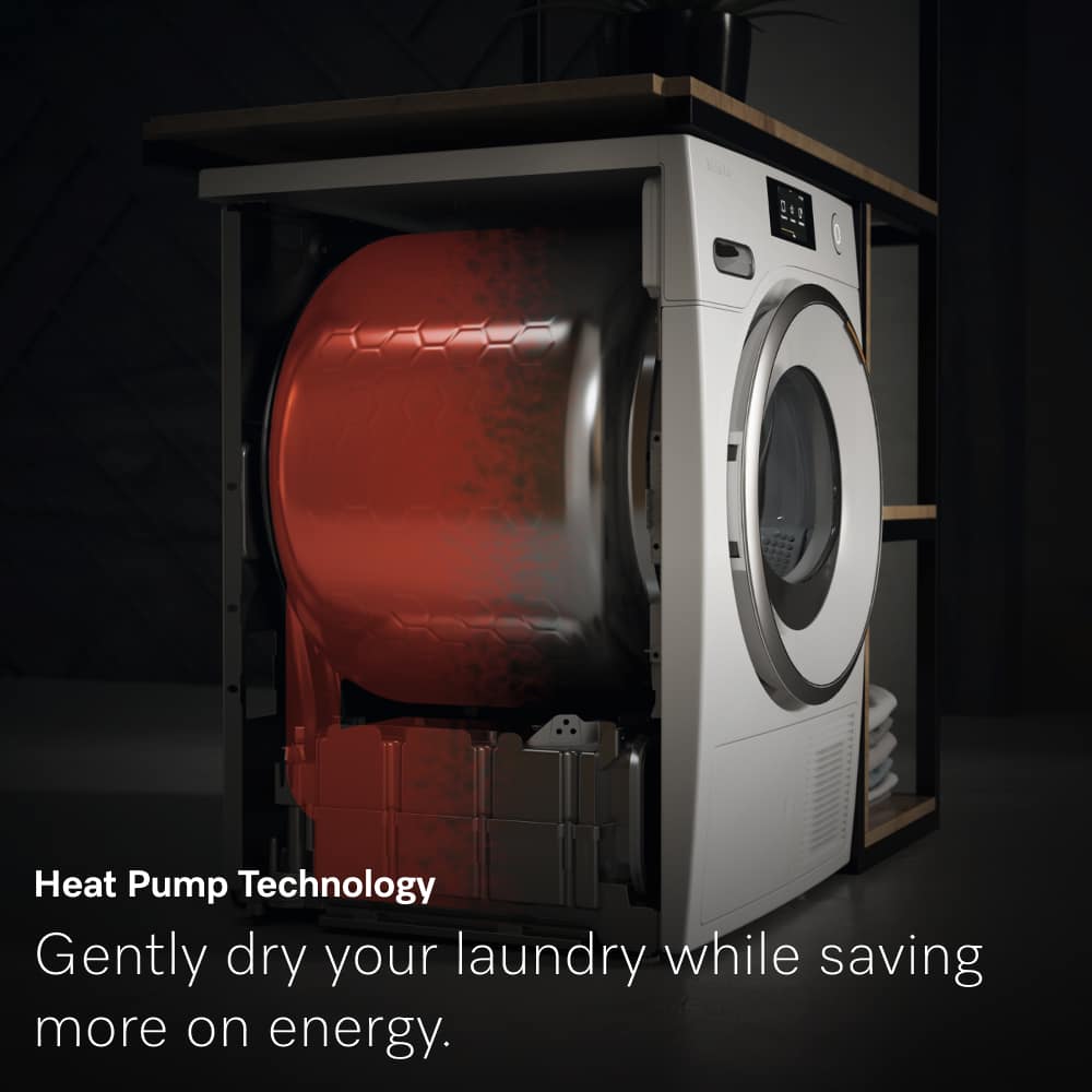 Miele TEA525WP EcoSpeed 8kg Freestanding Heat Pump Tumble Dryer White - A+++ Rated