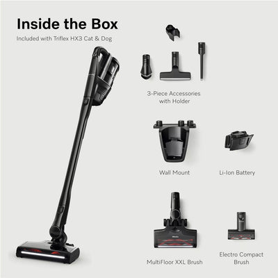 Miele Triflex HX3 Cat & Dog Cordless Stick Vacuum Cleaner - Obsidian Black