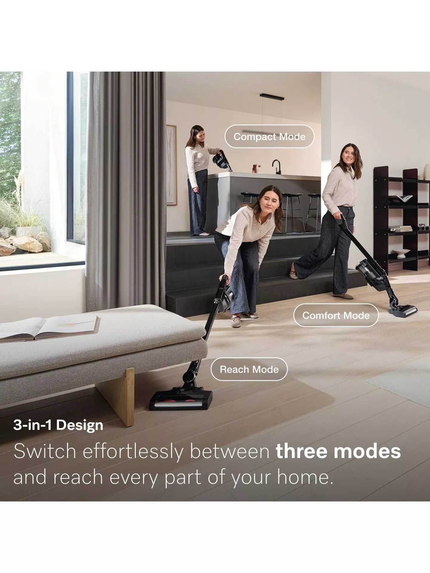 Miele Triflex HX3 Plus Cordless Stick Vacuum Cleaner up to 140 Minutes Run Time - Titanium Pearl