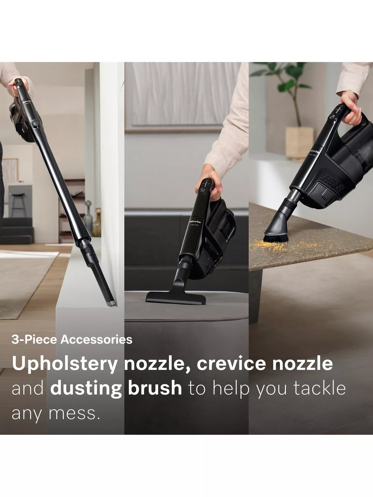Miele Triflex HX3 Plus Cordless Stick Vacuum Cleaner up to 140 Minutes Run Time - Titanium Pearl