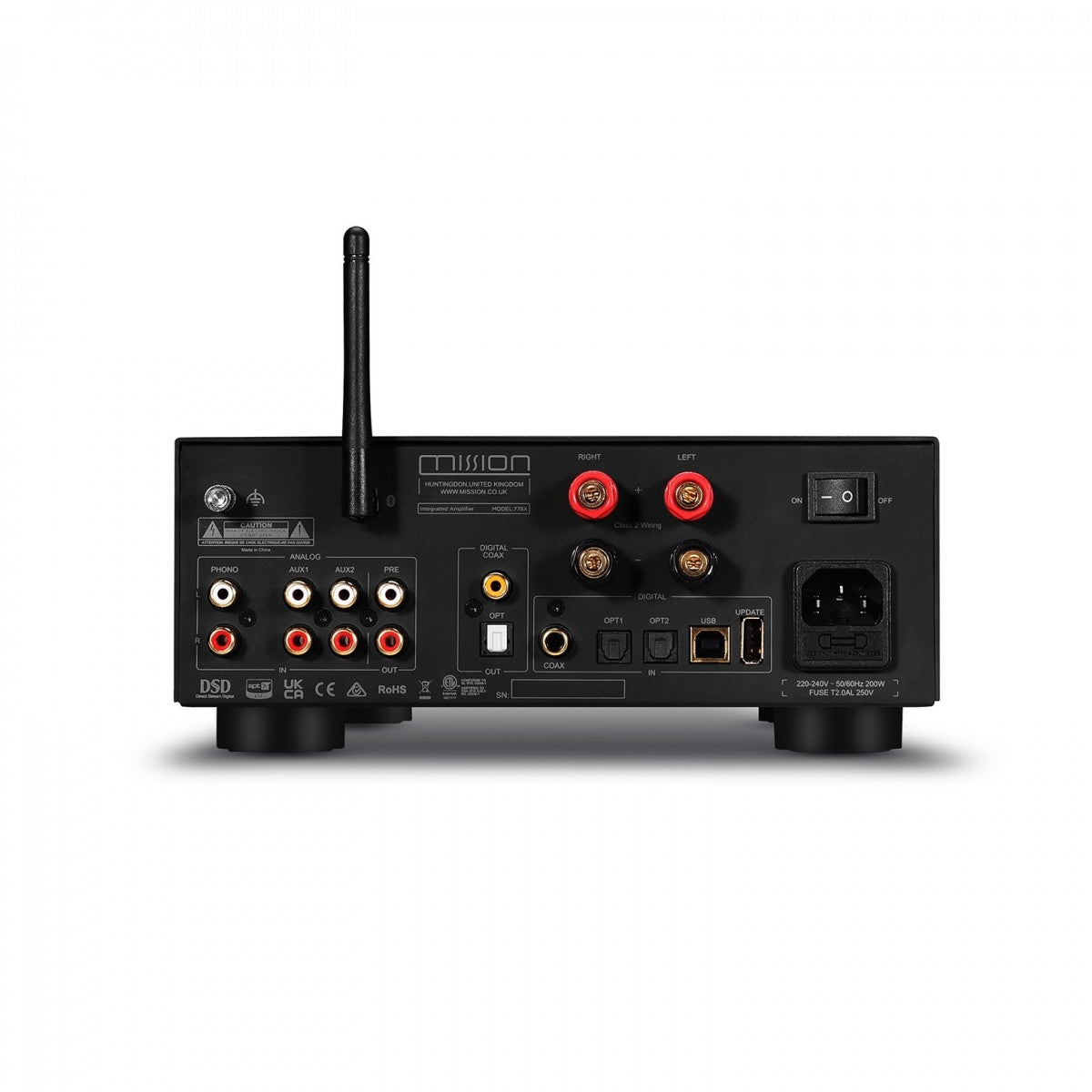 Mission 778X Integrated Amplifier Black with Wharfedale Diamond 12.2i Bookshelf Speakers Walnut Pair Hifi Package