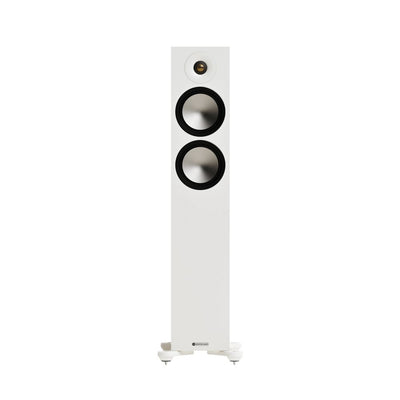 Mission 778X Integrated Amplifier Silver with Monitor Audio Bronze 300 7G Floorstanding Speakers White Pair HiFi Package