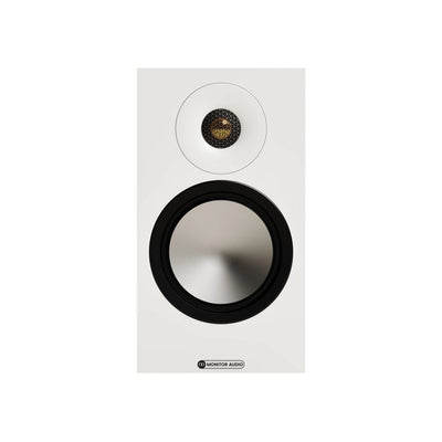 Mission 778X Integrated Amplifier Silver with Monitor Audio Bronze 50 7G Bookshelf Speakers White Pair HiFi Package