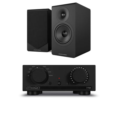 Mission 778X Integrated Amplifier with Acoustic Energy AE300 MK2 Bookshelf Speakers - Black