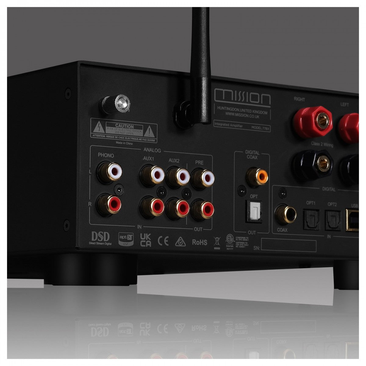 Mission 778X Integrated Amplifier with LX-2 MKII Bookshelf Speakers Pair HiFi Package - Black