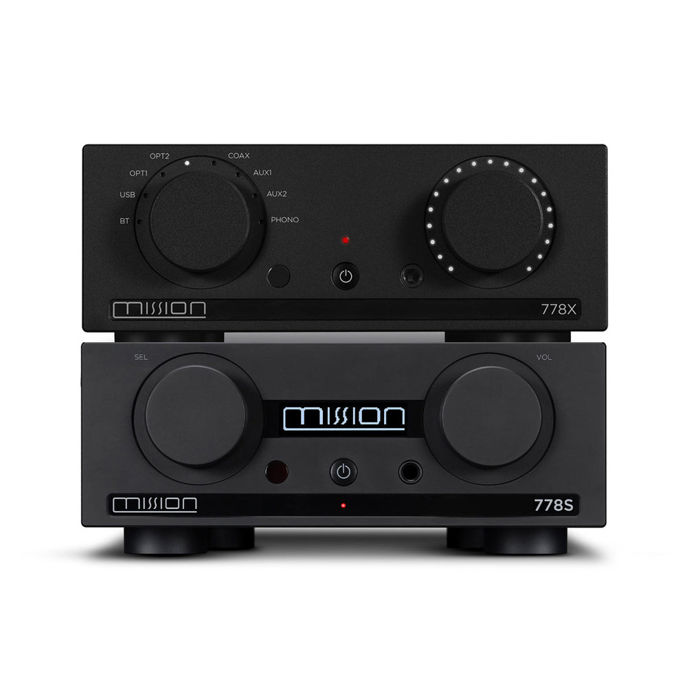 Mission 778X Stereo Amplifier with 778S Streamer Bundle - Black