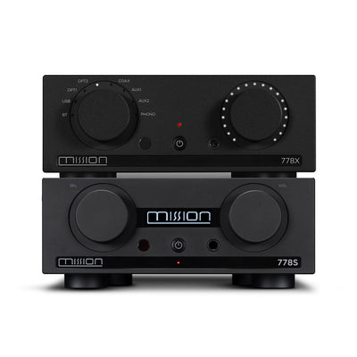 Mission 778X Stereo Amplifier with 778S Streamer Bundle - Black