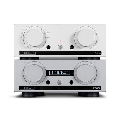 Mission 778X Stereo Amplifier with 778S Streamer HiFi Bundle - Silver