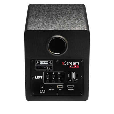 Mitchell Acoustics uStream Cube Hi-Fi Wireless Active Bookshelf Speakers Pair Black