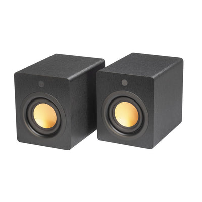 Mitchell Acoustics uStream Cube Hi-Fi Wireless Active Bookshelf Speakers Pair Black