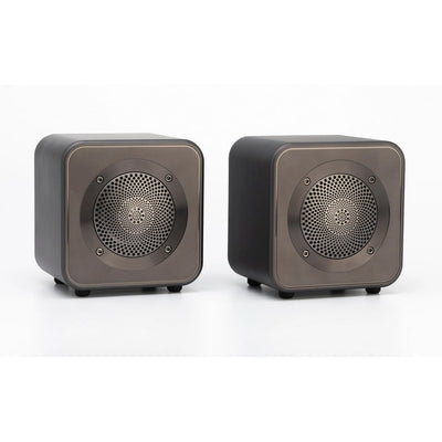 Mitchell Acoustics uStream GO Portable Active Stereo Wireless Speakers Pair - Gun Metal Grey
