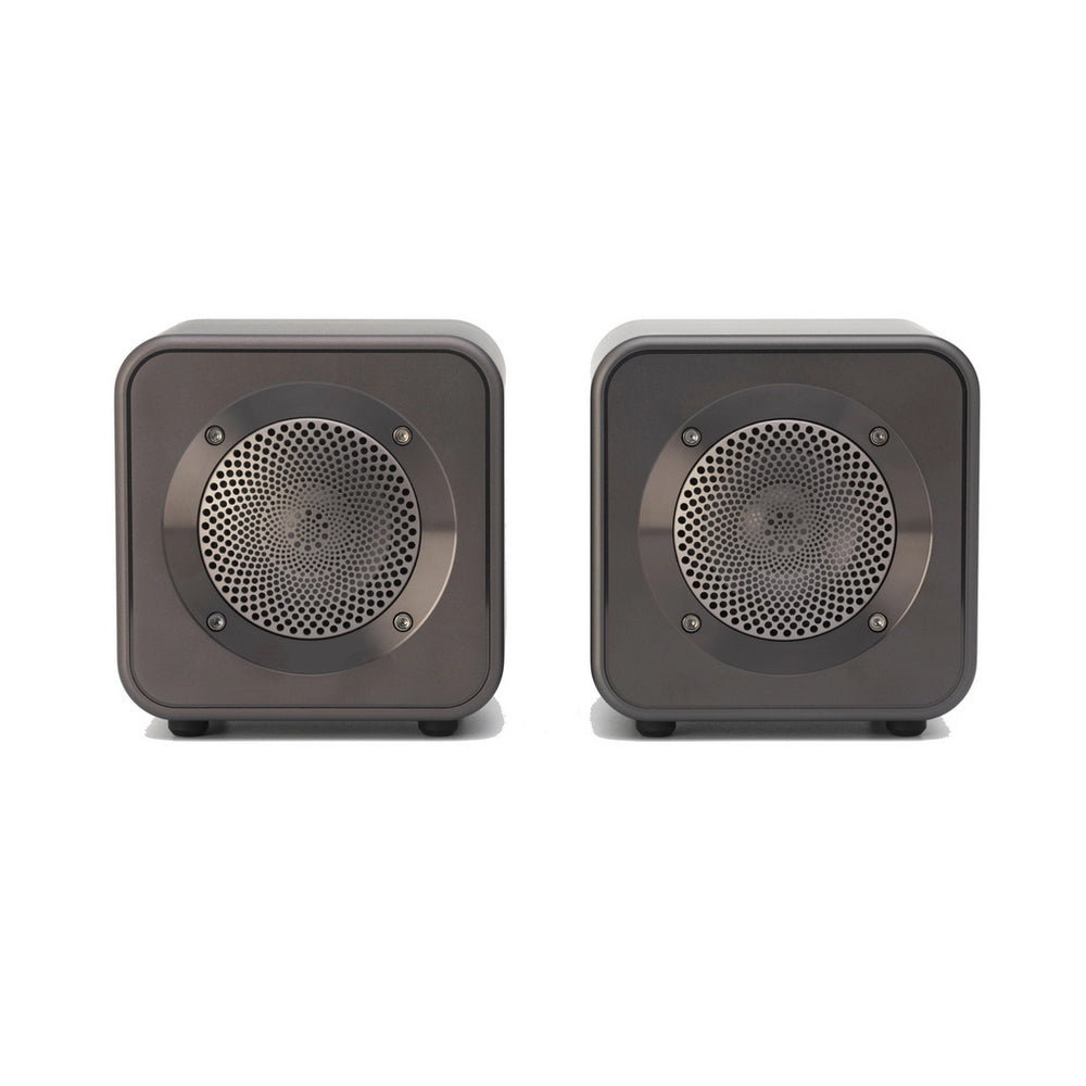 Mitchell Acoustics uStream GO Portable Active Stereo Wireless Speakers Pair - Gun Metal Grey