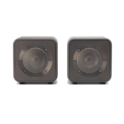 Mitchell Acoustics uStream GO Portable Active Stereo Wireless Speakers Pair - Gun Metal Grey
