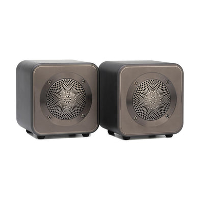 Mitchell Acoustics uStream GO Portable Active Stereo Wireless Speakers Pair - Gun Metal Grey