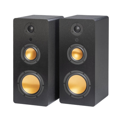 Mitchell Acoustics uStream Three Active Stereo Wireless Bookshelf Speakers Pair Black