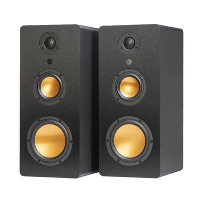Mitchell Acoustics uStream Three Active Stereo Wireless Bookshelf Speakers Pair Black