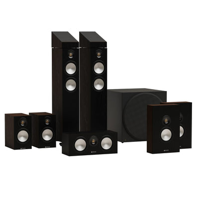 Monitor Audio Bronze 300 7G 7.1.2 Home Cinema Surround Sound Speakers Package Walnut