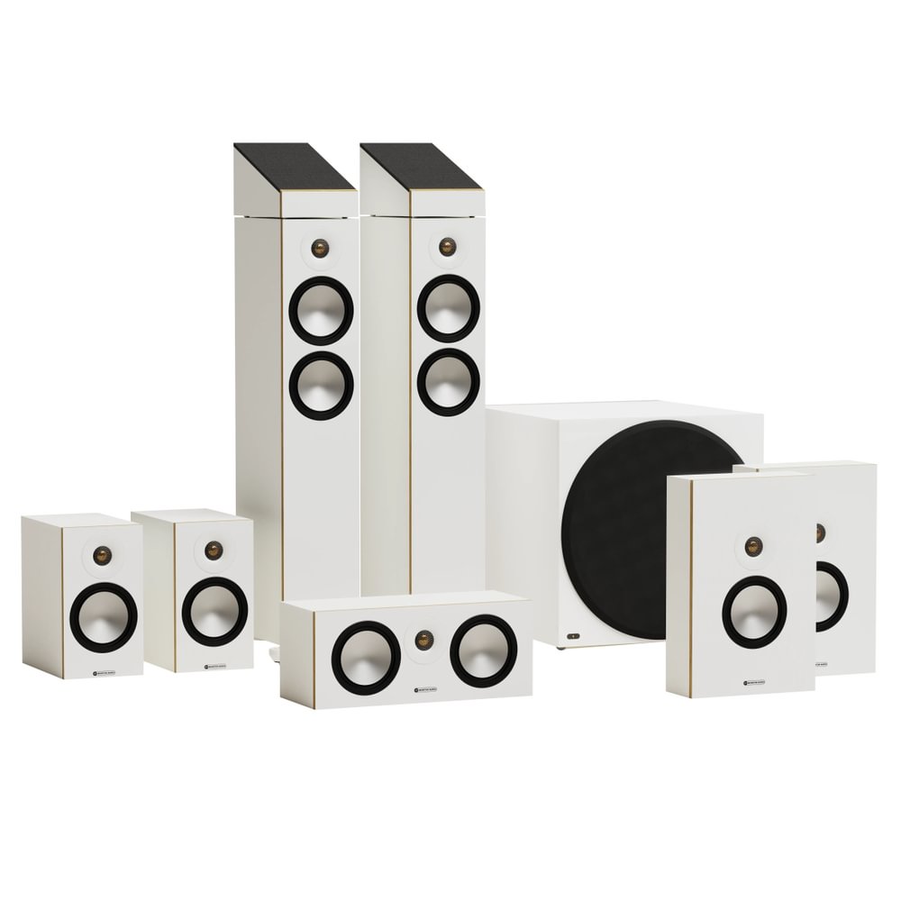 Monitor Audio Bronze 300 7G 7.1.2 Home Cinema Surround Sound Speakers Package White