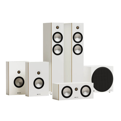 Monitor Audio Bronze 300 7G Series 5.1 Home Cinema Speakers Package White